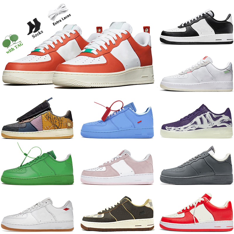 

Paisley Blue One Low Basketball Shoes Wholesale Mens Womens Mac Leather Unviersity Gold Light Green Goost Grey Black White Skeleton Designer Pojangmacha Sneakers, A49 36-45