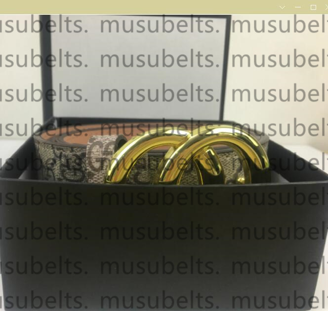

Luxury Designer Belts genuine leather belt mens Double Letters Big Gold Buckle Men women Classic Casual With Box 3.8CM, High quality with box