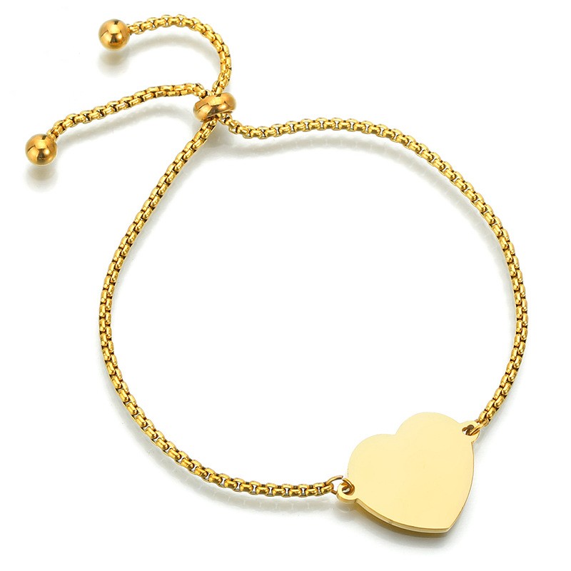 

jewelry designer bracelets mens westwood Fashion refined polished surface heart bracelet stainless steel love adjustable pull personalized lettering bracelet