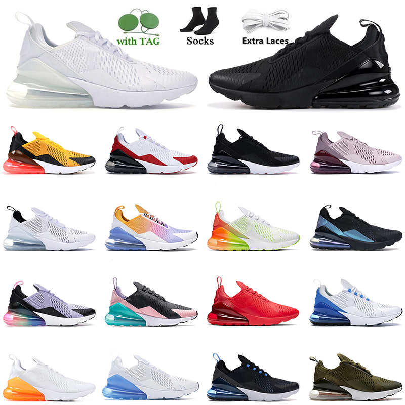 

With Socks men 270s running shoes Airmaxs Cushion 270 Platinum Volt University Red Tea Berry Triple Black mens womens outdoors sports sneakers trainers size 45, B1 36-45 university red