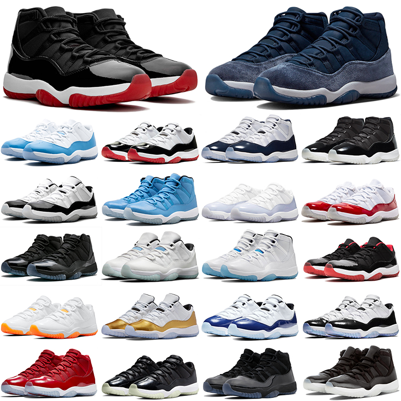 

Jumpman 11s Basketball Shoes 11 Men Midnight Navy Cool Grey Cherry Space Jam Bred Cap and Gown Legend Blue Mens Womens Outdoor sports Trainers Sneakers, Low concord