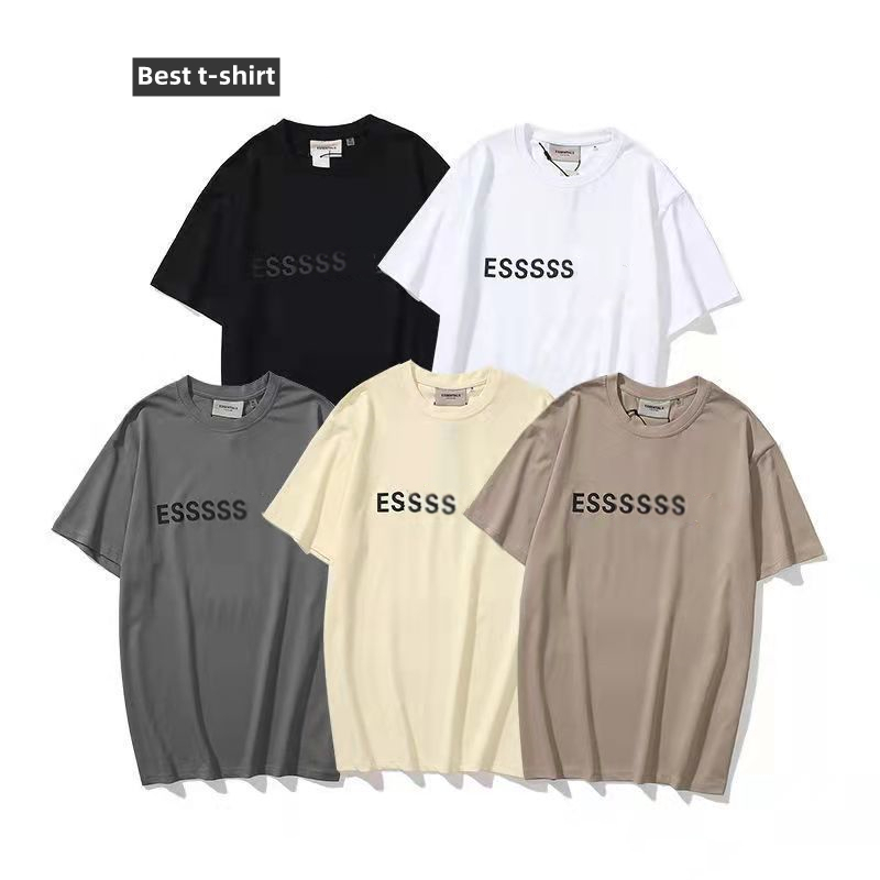 

ess Women's men T-shirt Summer Designers Tops Luxurys 197 pure Cotton t-shirts Clothing Polos Short Sleeve round collar hoodies Clothe hooded plus size 3XL 4XL, Es11