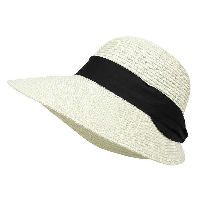 

Beanie/Skull Caps Women Summer Visors Hat Foldable Sun Cap Wide Large Brim Beach Straw Hats Chapeau Lady Beach UV Protection Caps Chapeu Feminino T221219, Beige