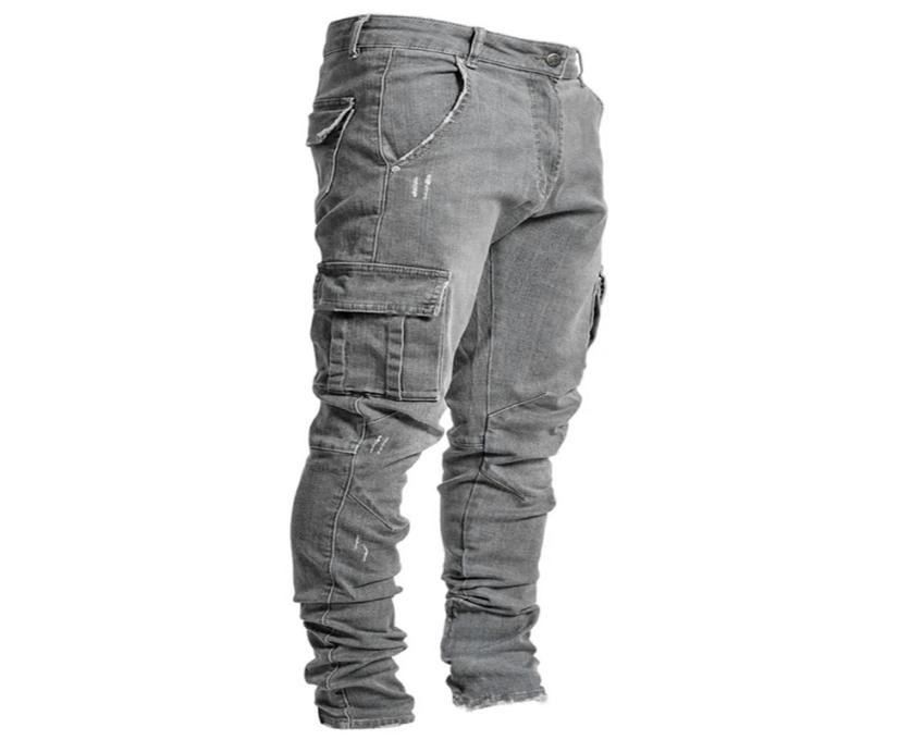 

stacked denim jeans men Fashion Skinny Men Pocket Pencil Pants Jeans male Denim Pants Ropa Hombre Casual Denim hip hop pants3443555