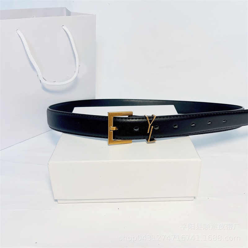

Thin designer belt men women wide designer black belts for women plated gold Buckle creative fashion jeans dresses match accessories luxury belt cinture man Belts, Wide 3cm