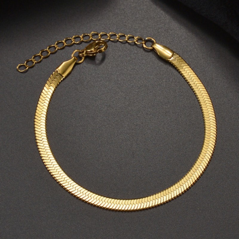 

304 stainless steel flat snake bone chain bracelet designer bracelets for women chains man charm cjewelers mens stone men bangle unisex tennis Bracelet width 3mm 4mm