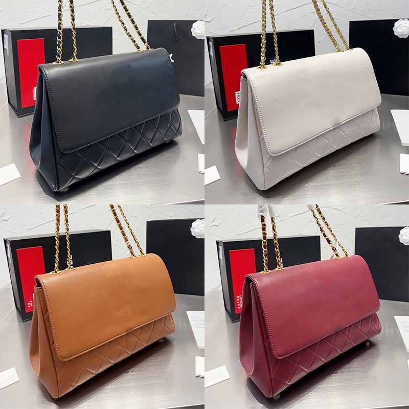 

Channel Large Airport Shoulder Bag Genuine Leather 9A Quality 33CM Women Designer Luxury Fashion Crossbody Travel Messenger Tote Handbag, Red