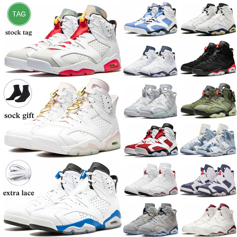 

Mens basketball shoes 6 6s Women designer trainers sneakers Hundred Hollowed Mint Foam Acid Wash Denim University Blue EUR 36-47, #16 oreo 40-47