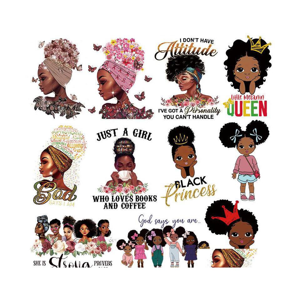 

Sewing Notions Tools Iron Ones For Clothing Design Girl Heat Press Decals Washable Diy Thermal Transfer Stickers T Shirt Jackets B Dhkty