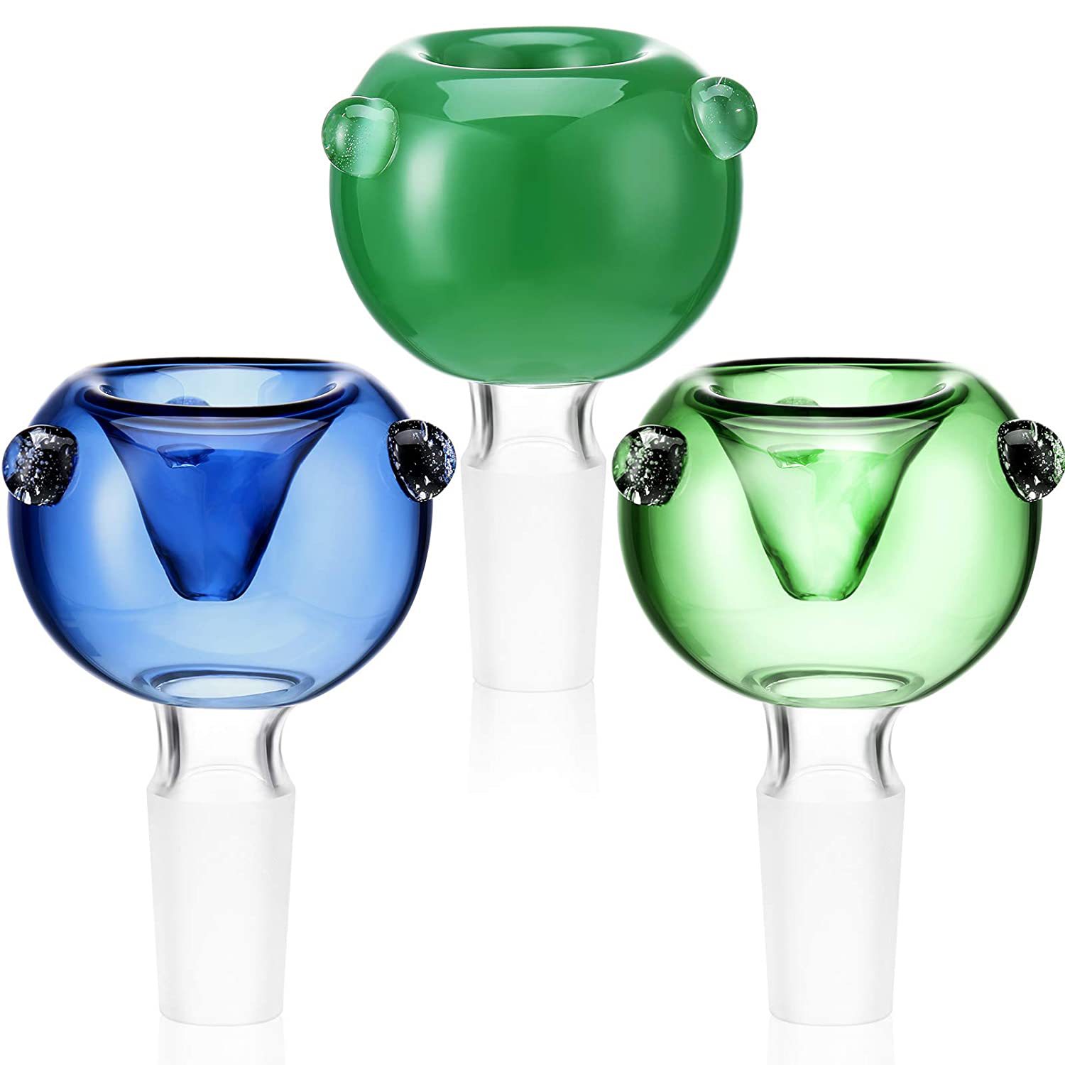 

hookah style 14mm bowl and 18mm glass bowls Male Joint Handle Beautiful Slide piece smoking Accessories For Bongs Water Pipes