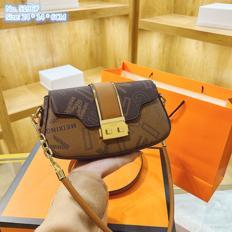 

Wholesale factory ladies shoulder bag 4 colors sweet lady leather decorative fashion handbag simple gold buckle foreign style mobile phone coin purse, Coffee-l-5196#