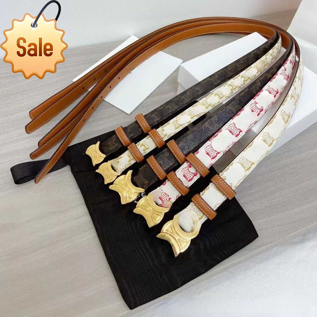 

Luxury designer brand belts 2023 new women's fashion leather texture gold buckle belt box packaging factory direct sales, Black