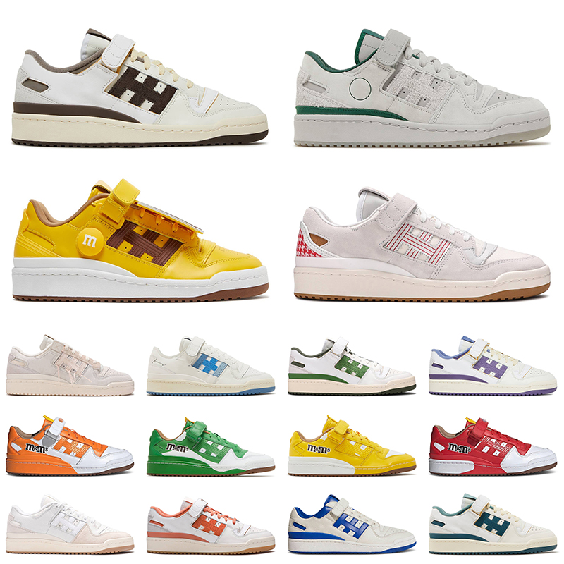 

men women Bad Bunny shoes Forum 84 Low Panathinaikos Black White UNC Peanut Core White Yellow Orange Green mens trainer, 33