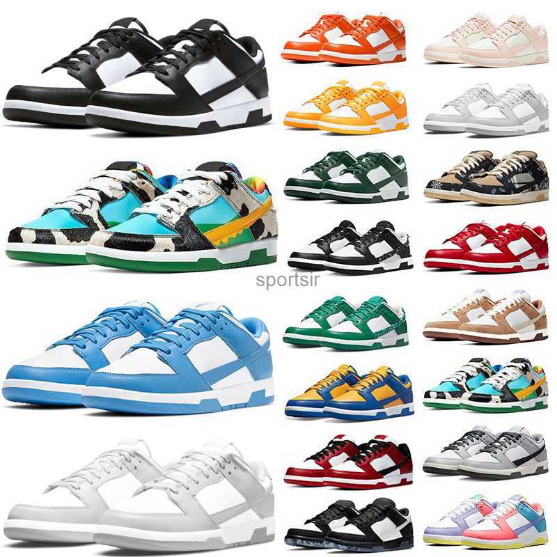 

New black white Panda running shoes low UNC university blue coast grey fog Vintage green laser orange syracuse mummy chlorophyll men wome, 24