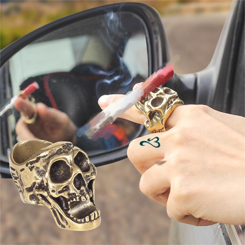 

Smoking Accessories tobacco Ring cigarette's personality skull ring men's portable cigar cigarette bracket cigarettes bongs smoke shop