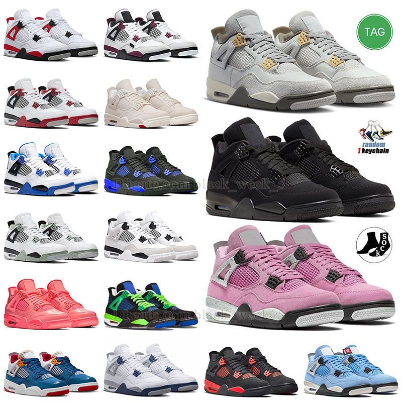 

Top fashion jumpman 4 man basketballl shoes 2023 new photon dust craft military black cat j4 midnight navy j4s ts blue red cement ow pink yellow thunder sneaker trainer, J23 40-47 union off noir