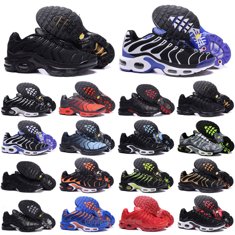 Nike Air Vapormax plus TN TN Arrivée plus TN Men Femmes Chaussures de course Triple Black Blanc Green Fire de feu Pink Sneakers Fade Fonders Eur