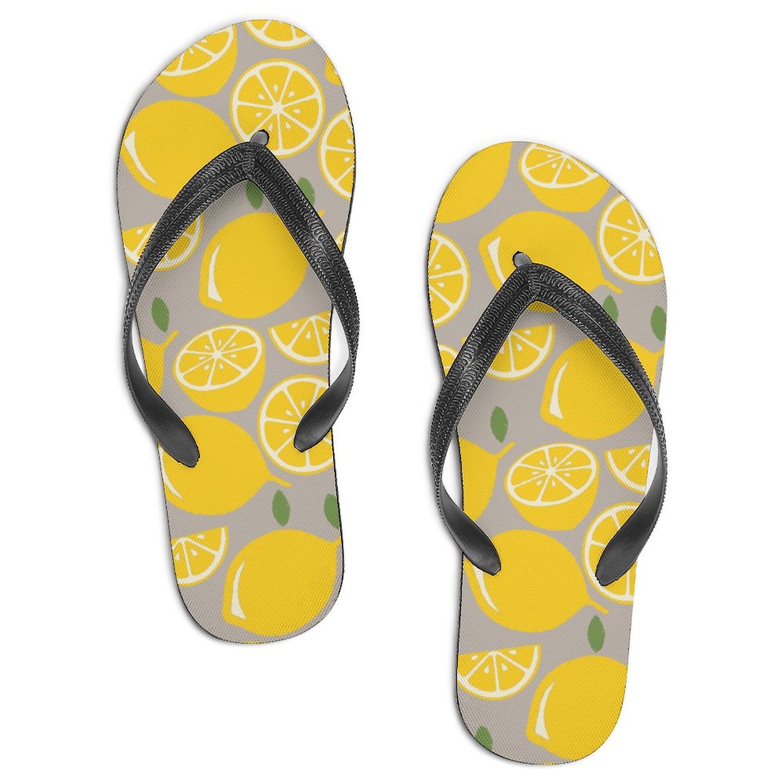 Pantoufles de créateurs chaussures décontractées personnalisées pantoufles de bricolageLemon-background-6712130