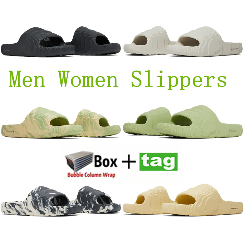

With Box Designer Slippers Men Women Slides Beach Sandal Preloved Red Light Brown Magic Lime Desert Sand Classic Slide Mens Womens Summer Sandals Trendy Shoes, #8- black grey