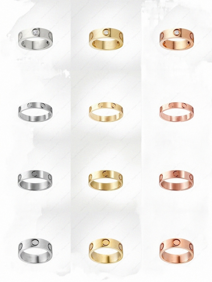 

love screw ring mens rings classic luxury designer jewelry for women Titanium steel Alloy Gold-Plated Gold Silver Rose Never fade Not allergic -4/5/6mm