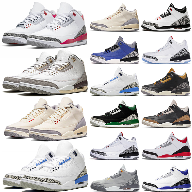 

3s Jumpman Basketball Shoes Muslin Fire Red New Unc a Ma Maniere Cardinal Blue Cement Desert Elephant Jth Mens Womens Trainers Outdoor Sport