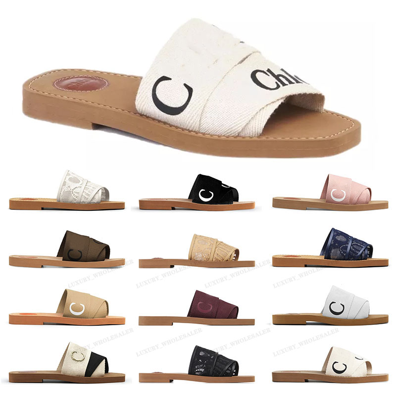 

Designer slipper luxury women sandals flat slides slippers white black blue sail womens fashion outdoor beach shoes, 35-42 (10)