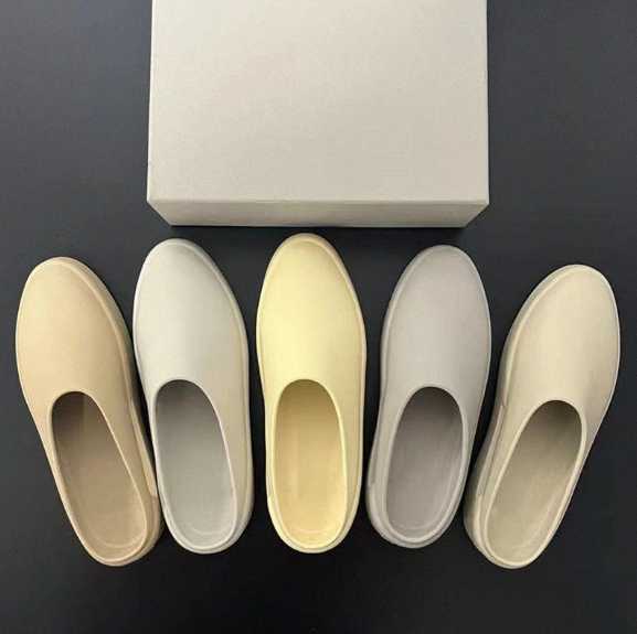 

Sandals Fears of God The California Slip-On Original Slippers Luxurys Designers FOG Sliders Women Almond Oat Cream Concrete Cement dfgdA