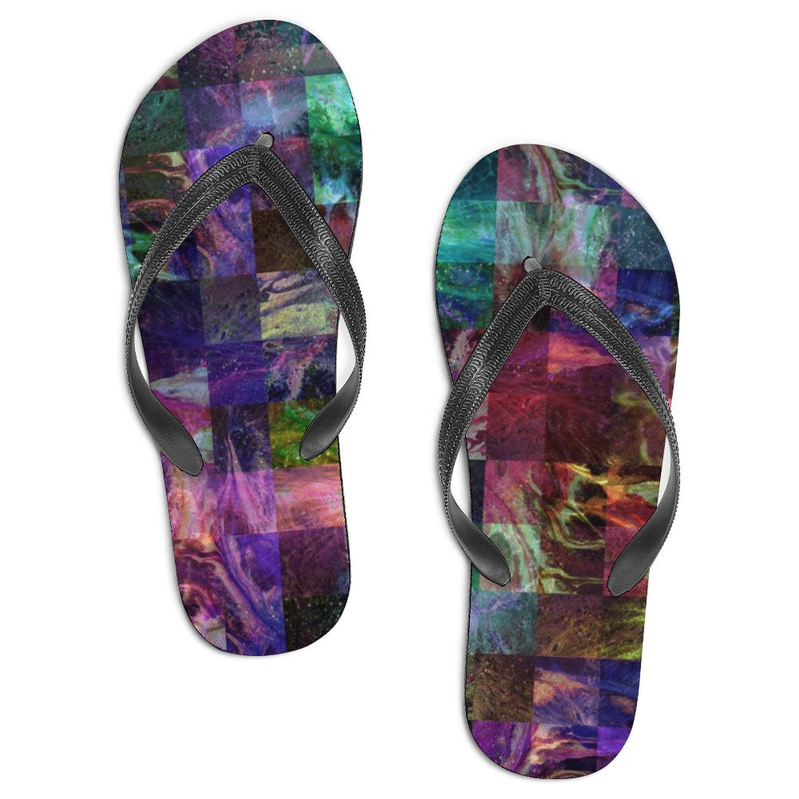 Nouvelles pantoufles personnalisées motif personnalisé bricolage Design chaussures décontractées taille 39-46 Patchwork-7279469