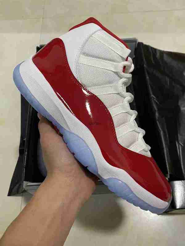 

Jumpman 11 Basketball Shoes Men Women 11s Cherry White Red Mens Trainers Sports Sneakers Outdoor Size 36-47, As photo 23