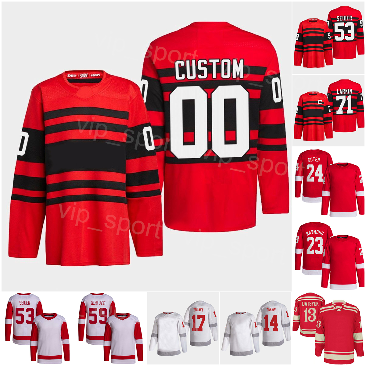 

Men Kids Reverse Retro Hockey 17 Filip Hronek Jerseys 24 Pius Suter 13 Pavel Datsyuk 71 Dylan Larkin 59 Tyler Bertuzzi 23 Lucas Raymond 53 Moritz Seider 14 Robby Fabbri, Red