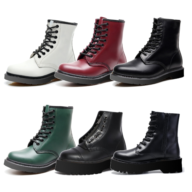 

Platform Ankle Boots For Men Women Unisex Style Nappa Leather Lace-up Classic Color Size 35-48, Fashion boots