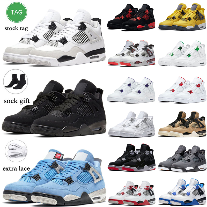 

2023 Top High QualityBoots Basketball shoes 4 jorden 4s designer Mens Women sneakers trainers Hundred Hollowed dunks Canyon Purple Black Canvas EUR 36-47, #45 safety orange 40-47