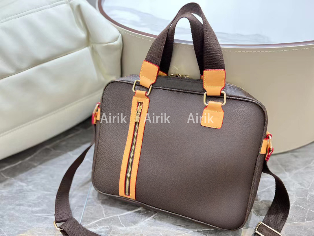 

Top a Quality Women Men's briefcase Bags Designer Luxurys Style handbag Classic Fashion Purses wallets casual bag, Orange