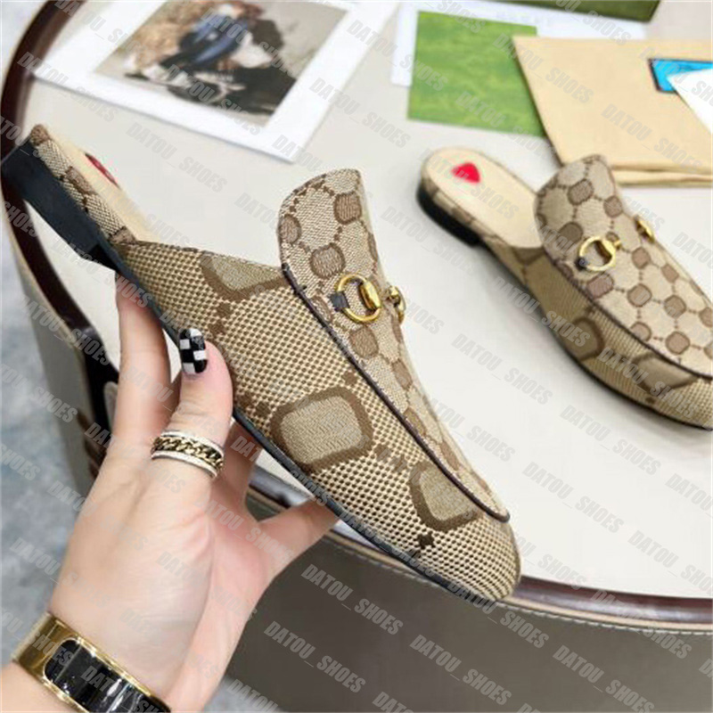 

Womens Horsebit Buckle Shoes Designer Slippers Letter Flip Flops Luxurys Designers Flat G Slides Heart Flatform Slipper Woman Sandals, Brown