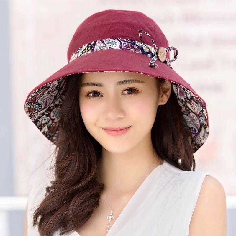 

Beanie/Skull Caps 2018 New Brand Women Sun hat Summer Hat Folding screen Anti-uv big Biking Beach Fashion T221201, Light grey