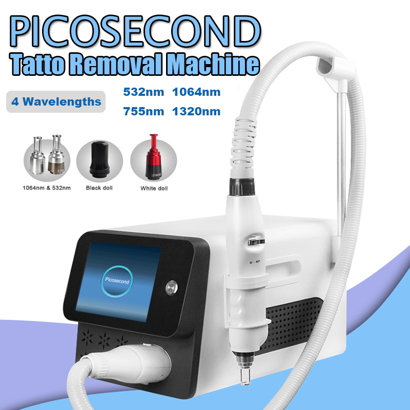 

Portable Picosecond Pico Laser Tattoo Removal Machine Pigment Eyeline Spots Remover 4 Wavelength Q Switched ND Yag Laser Facial Skin Care Salon Home Use