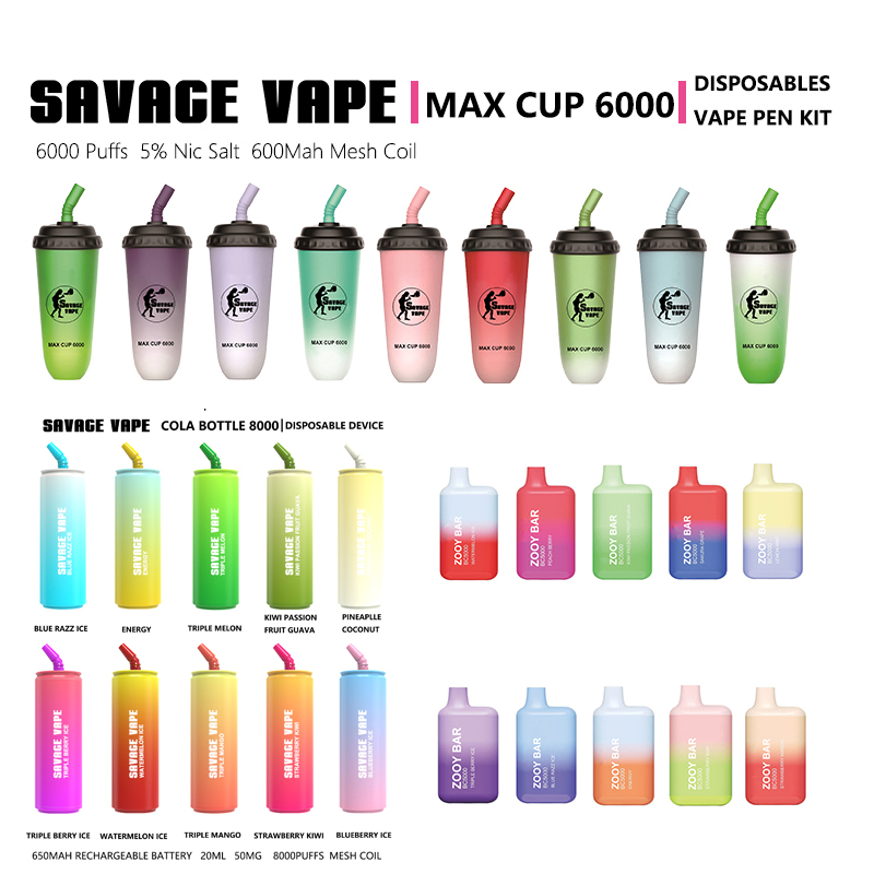 

original e cigarette savage max cup 6000 puffs wdg mini cup disposables vape pen hookah puff 5000 bar rechargeable battery 50mg coke bottle 8000 zooy mesh coil vaper