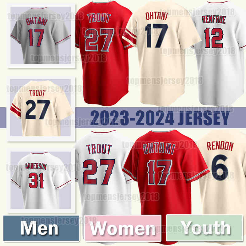 

27 Mike Trout Jerseys 17 Shohei Ohtani Hunter Renfroe Baseball Angels 20 Jared Walsh Anthony Rendon Max Stassi Luis Rengifo Los Angeles Matt Thaiss Moniak Taylor Ward, Youth jersey(t s)