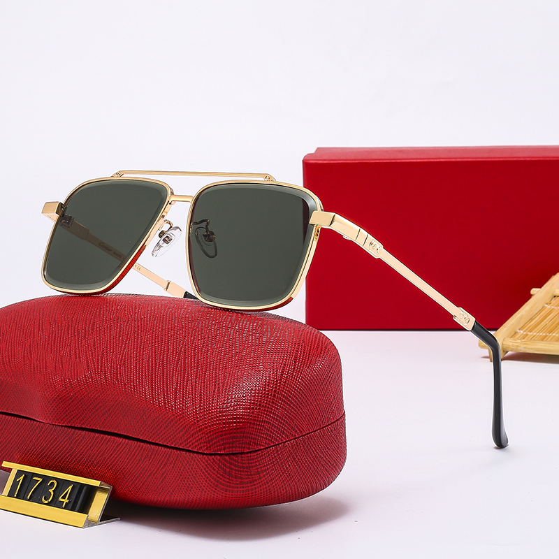 

mens metal vintage sunglasses double nose bridge eyeglasses pilot square designer model gold green fashion eyewear for man driving uv400 wholesale contact me