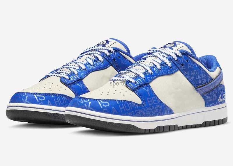 

Jackie Robinson Shoes Number 42 Racer Blue Coconut 75th Anniversary insignia Men Women Outdoor Sneakers With Original
