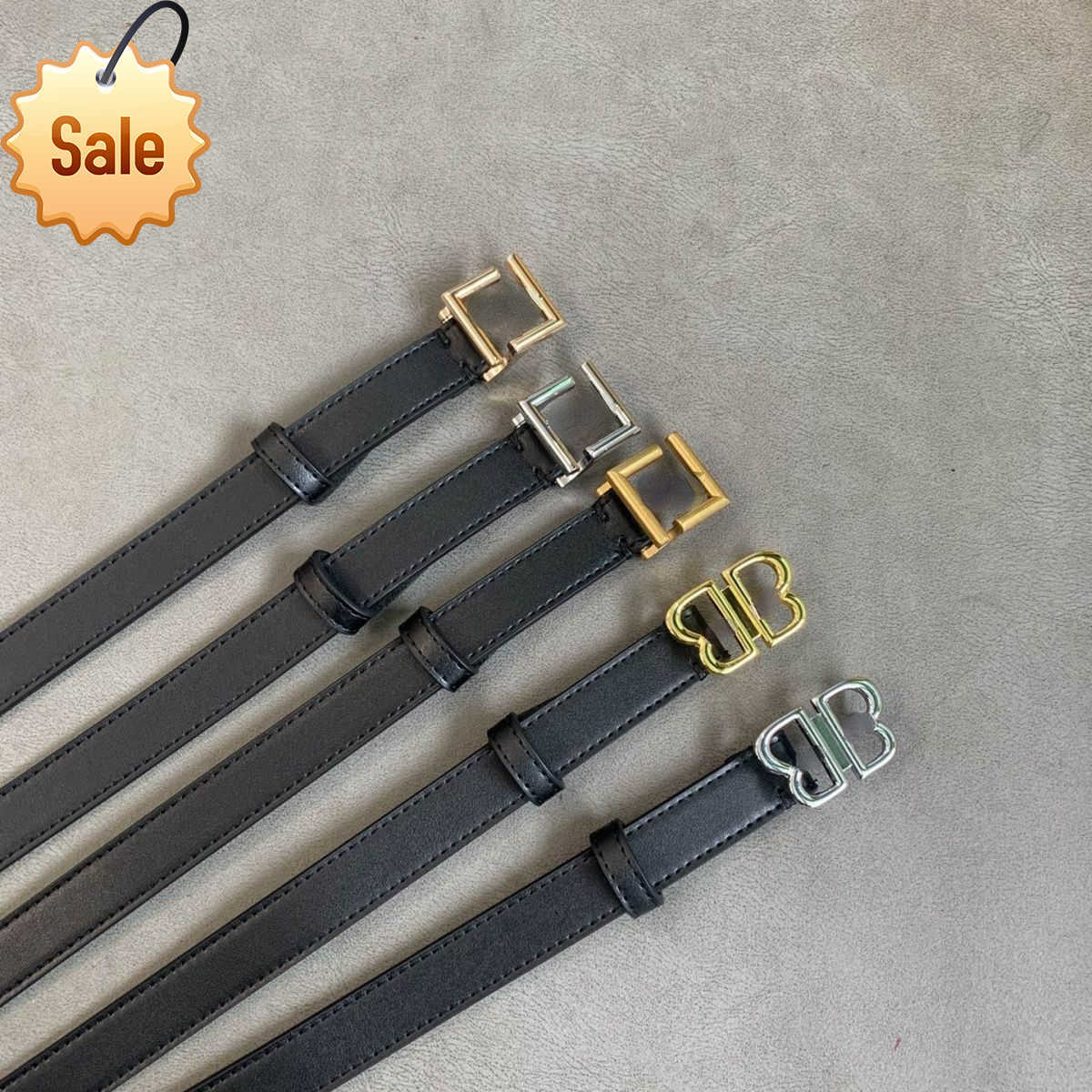 

Luxury Designer Brand Belts 2023 New Men's and Women's Texture High-end Leather Belt Fashion Hundred Matching Style Letter Buckle Box Packaging Factory Direct Sales, Black