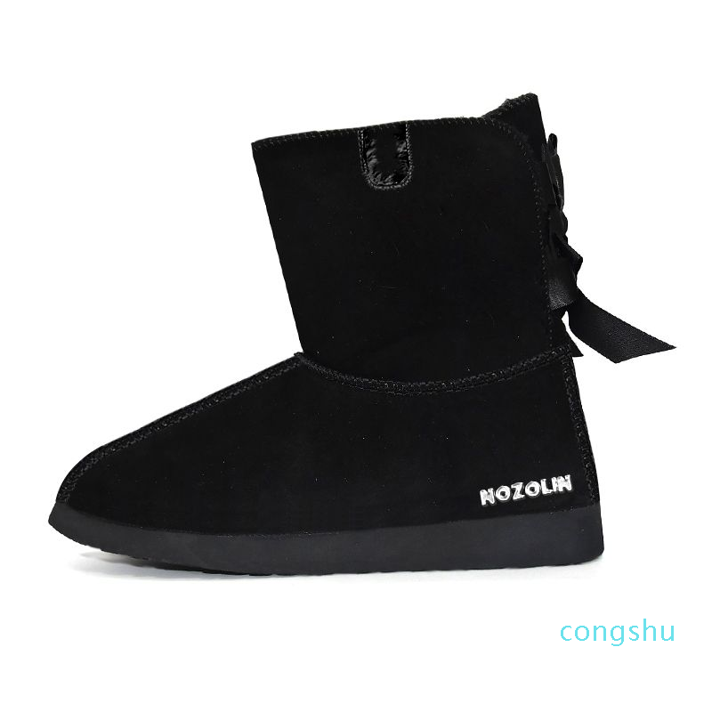 

Boots designer boots women booties classic snow boot ankle mini short bow fur for winter black grey Chestnut Bowtie Luxurys fashions3, 12 classic mini boot - black