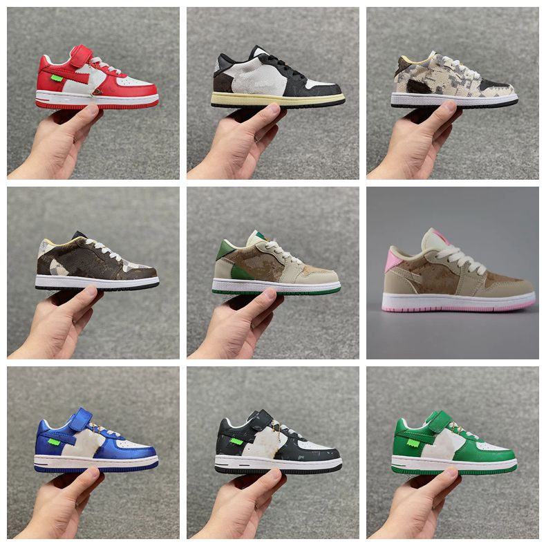 

Fragments 2023 Military Sneaker Low Cut Chicago Collaboration Kid Blue shoes TS Scotts 1s Light Smoke Grey Retros Shattered Backboard I Infant, #4