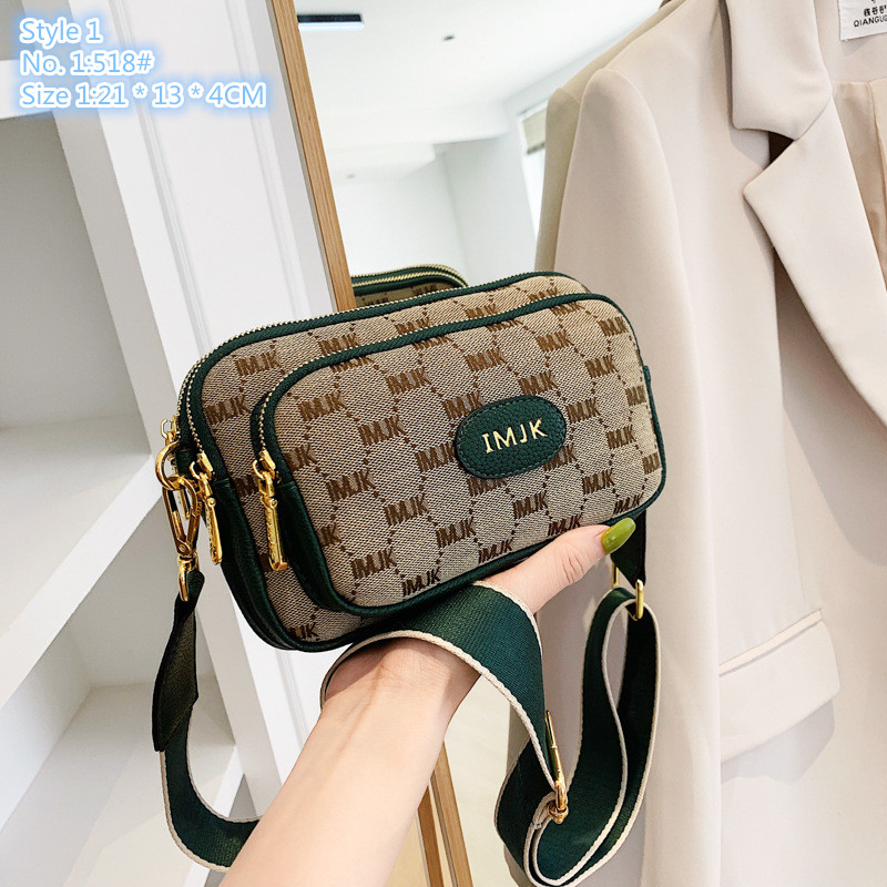 

Wholesale factory ladies shoulder bag 2 styles outdoor travel leisure backpack letter fashion handbag three-layer zipper contrast leather coin purse, Coffee-518#-style 1