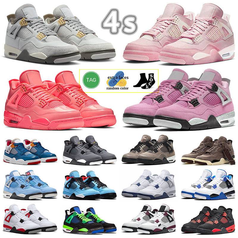 

2023 Top High QualityBoots designer shoes jumpman 4 4s basketballs sneakers retos version photon dust pink sail beige white and red cement j4 midnight navy blue hot, J38 40-47 2020 raptors