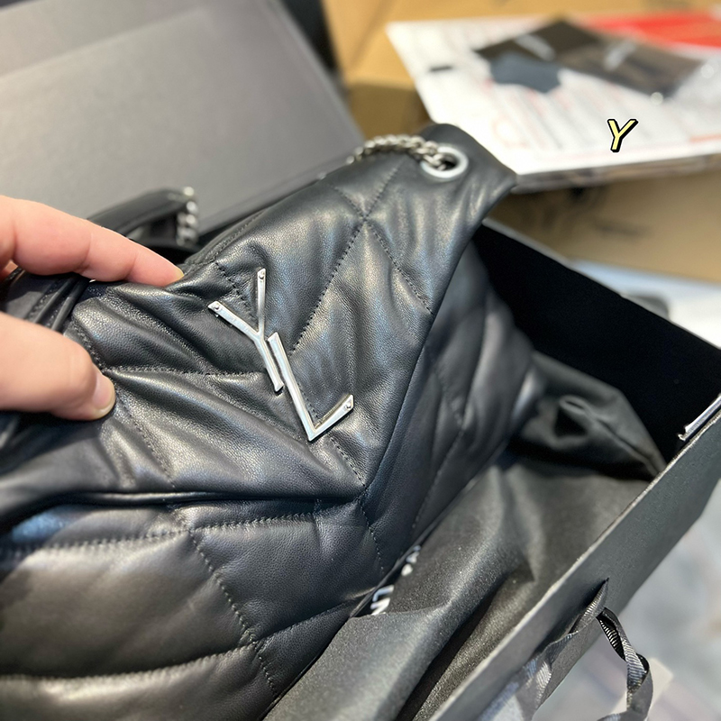 

Luxury Designer Puffer loulou bag women large & mini Chain Bags Tote Shoulder Crossbody Handbags classic genuine lambskin soft leather wallet purse full packaging