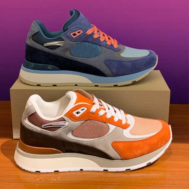 

2023 new fashion Designer Mens Run Away Sneaker Women Suede Canvas Platform Trainers Leather Lace up Outdoor Casual Shoes high quality
