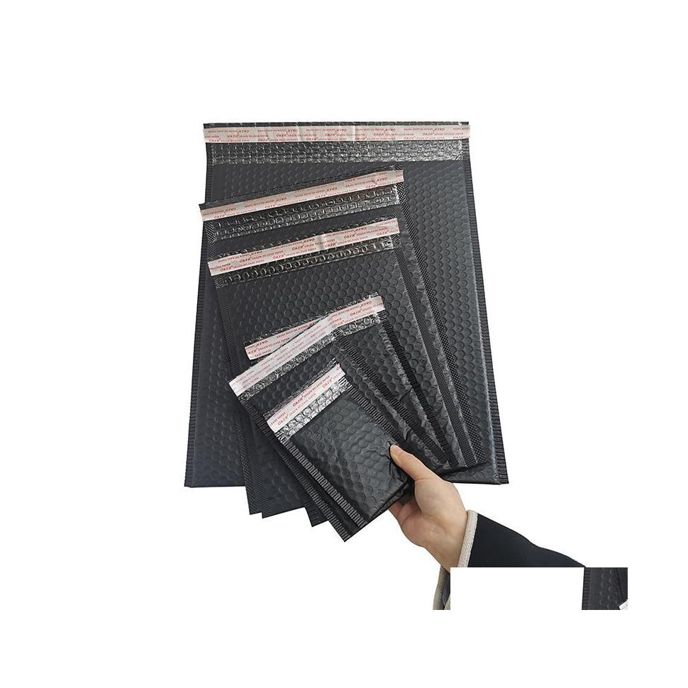 

Gift Wrap 50Pcs Black Poly Bubble Mailers Padded Envelopes Bk Lined Polymailer Bags For Packaging Maile Self Seal Drop Delivery Home Dh75U