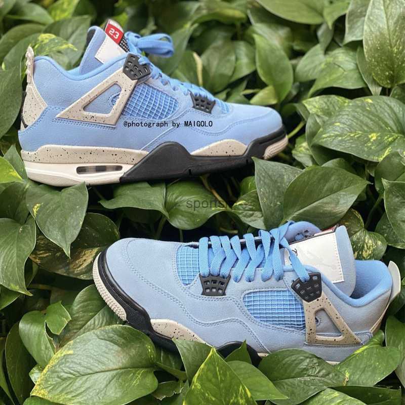

Men Women Basketball shoes 4s reteo 4 Sail off jumpman 4 University Blue Flight white Black Cat bred Cool greys Sneakers High-Quality Jorda, 25