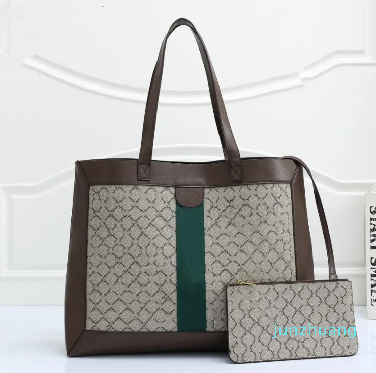 

Classic shoulder bags shopping handbags designer handbag large capacity lady reteo purse women's messenger bag canvas leather purse